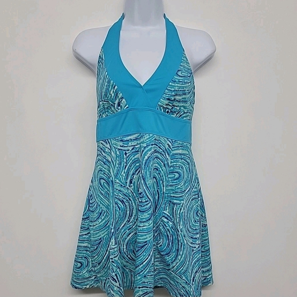 Jaclyn Smith Womens One Piece Swim Suit (Apron Skirt) Size 8